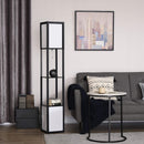 Modern Shelf Floor Lamp with Dual Ambient Light – LED Standing Lamp wi