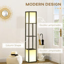 Modern Shelf Floor Lamp with Dual Ambient Light – LED Standing Lamp wi